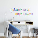 Muursticker Durf eens buiten de lijntjes te kleuren 2