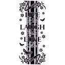 Sticker mural Bannière Live Laugh Love