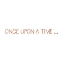 drewniany napis 3D Once upon a time... - Mahoń
