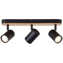 Spotbalken Luca, braun, 14,5 x 40,5 cm, Bambus Lampe