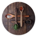 Tableau en alu-Dibond Aleksandrova - Epices diverses - Rond