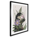 Plakat Frida Floral Studio - Sylwetka kobiety z fioletowymi kwiatami
