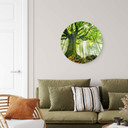 Tableau sur verre rond Kiciak - forêt de conte de fées