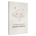 Leinwandbild mit Wolke - Affirmation 'Ich fühle mich wohl in meinem Körper' für Kinder