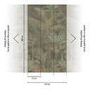 Fototapet palmer jungle udvidelig beige grøn 159x280 cm Ikke-vævet tapet  