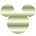 Selvklæbende non-woven tapet - Mickey Head Stripes - 125 x 125 cm