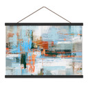 Stoffbild Abstraktes Farbspiel blau orange - Cheney