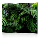 Paravent Séparation de pièce - Forêt tropicale , 5 pièces - 225x172 cm
