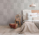 grafisk tapet, non-woven tapet Novamur Yvi greige