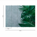 Nature PalmLeaves tapet i grågrøn - non-woven tapet Designwalls 2 - 2,55 x 3,5 m