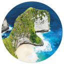Fototapeta plaża skaliste wybrzeże Nusa Penida - Hugonnard - Okrągła - tapeta flizelinowa/tapeta fli