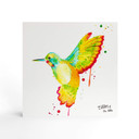 Billede af træ til at sætte op - Buttafly - Kolibri - 15x15 cm