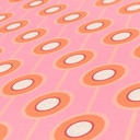Papier peint rétro à pois orange rose - Papier peint intissé avec motifs graphiques - vinyle expansé