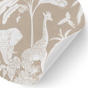 Wandtattoo Dschungelträume - Afrikas Tierwelt in Braun - Kikki Belle - Rund