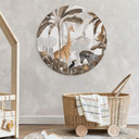 Vægcirkel Kikki Belle - Jungle Jive – print på aluminium (Alu-Dibond)