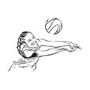 Sticker mural - Volley-ball 02