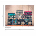 Lifestyle ghetto blaster beige negro - Papel pintado no tejido Designwalls 2 - 2,55 x 3,5 m