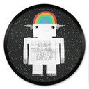 Plakat Rainbow Robot Sleep Laugh Create - Treechild - okrągły