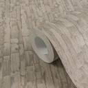Tapeta teksturowana z efektem 3D brązowo-beżowa - tapeta z włókniny naturalna 