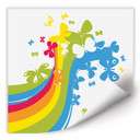 Poster autocollant - W - Arc-en-Ciel de Papillons