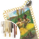 Poster Degas - Zwei Tänzerinnen in gelb