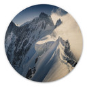 Obraz drewniany szczyt Mont Blanc - Nienartowicz - Round