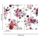 non-woven tapet FlowerBouquet roser fototapet Designwalls i pink og hvid 