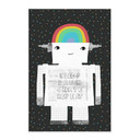Obraz tkaniny tęczowy robot Sleep Laugh Create - Treechild