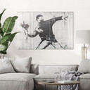 Akrylbillede Banksy - Blomsterkasteren