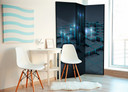 Screen room divider - City by night, 3-delt