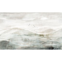 Fotobehang met bergsilhouet - Mistig berglandschap aquarel - Ms Tiff