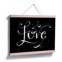 Plakat Handlettering Love - czarny negatyw