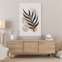 Fototapet Botanisk silhuet med kunstnerisk geometri - Costa – print på aluminium (Alu-Dibond)