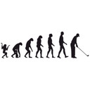 Golf evolutionen wallsticker