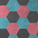 Papier peint à motifs graphiques Hexago1 gris rose - Papier peint intissé Designwalls 2 - 2,55 x 3,5