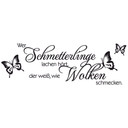 Wandtattoo Wer Schmetterlinge lachen hört…