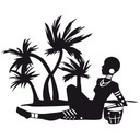 Sticker mural - Plage africaine