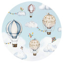 Wallsticker Rundt Oliver Robins - Balloon Bonanza