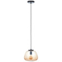 Pendelleuchte Junis, braun, 176 x 25 cm, Glas Pendelleuchte