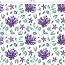 Tapet med mønster - akvarelblomster 02 - violet