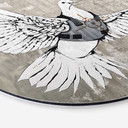 Tableau sur alu-Dibond rond Banksy - La colombe de la paix