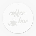 Akrylbillede, vinduesbillede til at hænge Coffe Bar op - rund