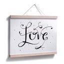 Plakat Handlettering Love - biały