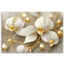 Leinwandbild Orchidee glamourös gold