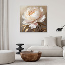 Leinwandbild Pfingstrose gold 3D
