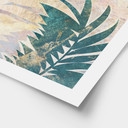 Plakat Urban Jungle - Egzotyczne liście palmy w kolorze złoto-zielonym - Manovski