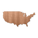 Dekoracja drewniana mahoń - Mapa USA z granicami krajów