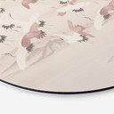 Billede Kraner over søen - Bloomery Decor - rund – print på aluminium (Alu-Dibond)