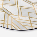 Tableau sur alu-Dibond Fredriksson - Art déco : Géométrie dorée - Rond