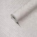 Szara tapeta z graficznym wzorem - nowoczesna tapeta z graficznym wzorem do salonu, sypialni